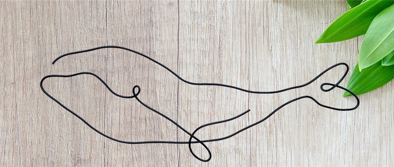 Whale Wire Wall Art image 1