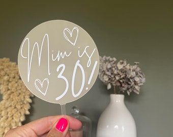 Acrylic Personalised Cake Topper