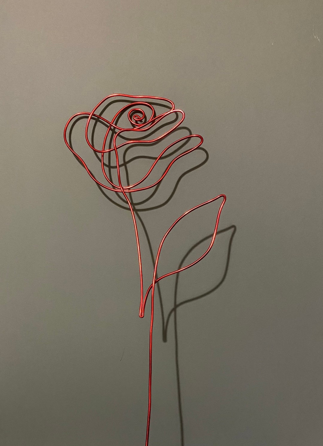 Wire Rose Flowers Home Decor Wire Words Gift - Etsy