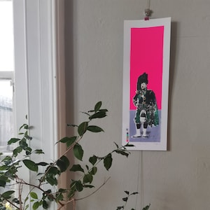 Pipe Major - Screenprint and Spraypaint Original, Signed and Editioned by Artist - Dylan Bell