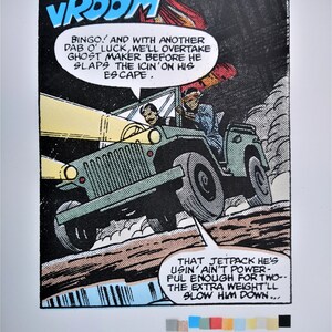 Jeep Chase - Stencil Spraypaint Artwork, firmado, editado y titulado por el artista Dylan Bell