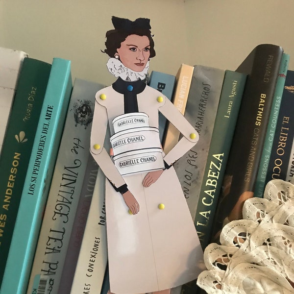 Coco Chanel Articulate Paper Doll - Paper Puppet - DIY Printable PDF