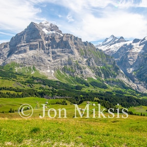 Grindelwald First Print - Swiss Alps in Grindelwald, Switzerland - Landscape View in the Summer - FREE SHIPPING