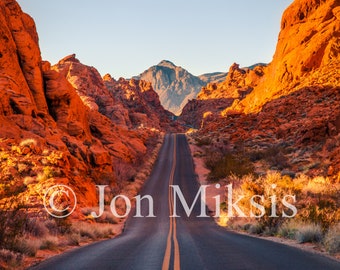Valley of Fire Print – Nevada Desert Sunrise Scenic Road