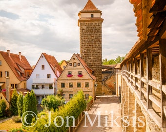 Rothenburg ob der Tauber Print – Germany Old Town, Tower Trail