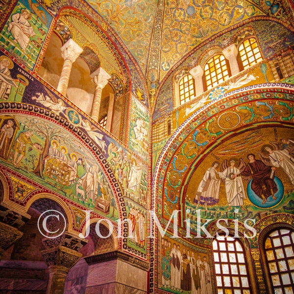 Ravenna, Italy Basilica Print - Basilica di San Vitale - Ancient Byzantine Mosaics - Emilia Romagna - FREE SHIPPING