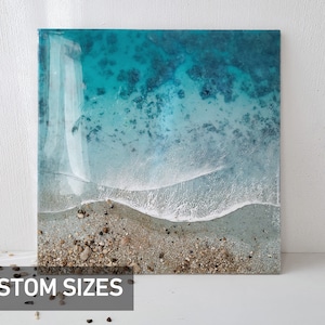 3D Coral Reef Resin Painting: Custom Ocean Seascape Wall Art