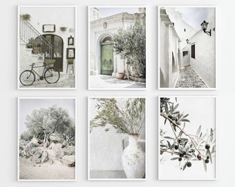 Mediterranean Olive Tree Print Set: Vintage Tuscany Wall Art (Digital Download)