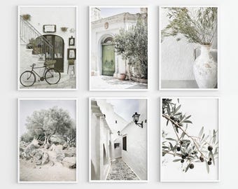 Mediterranean Olive Tree Print Set: Vintage Europe Wall Art (Digital Download)