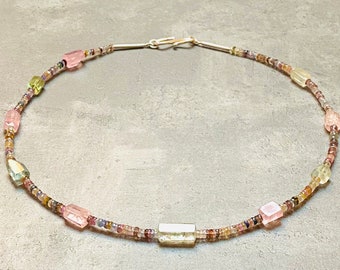 Sapphire Morganite Necklace