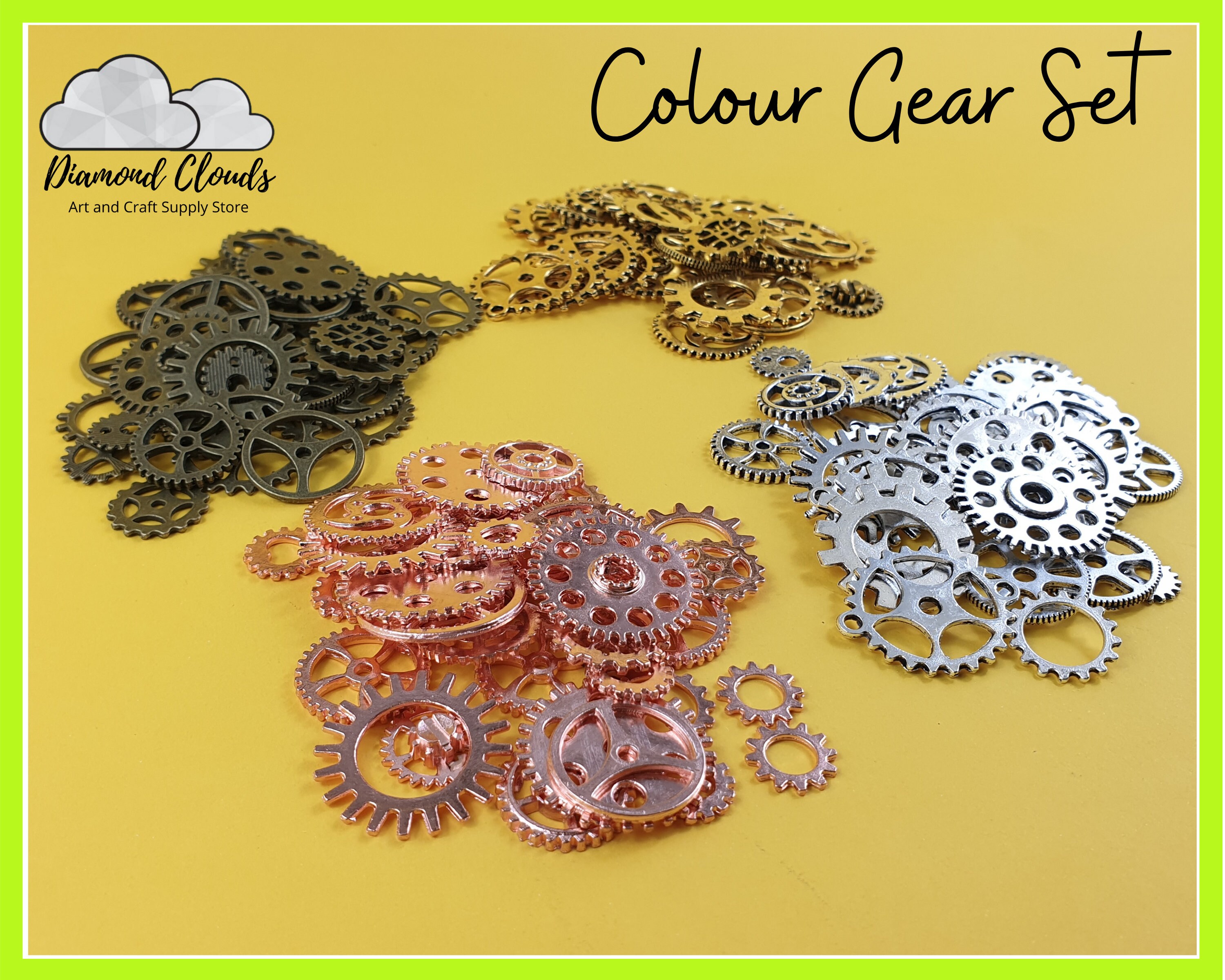 Multiple Colour Gear Shape Craft UV resin epoxy Supply Gears Etsy