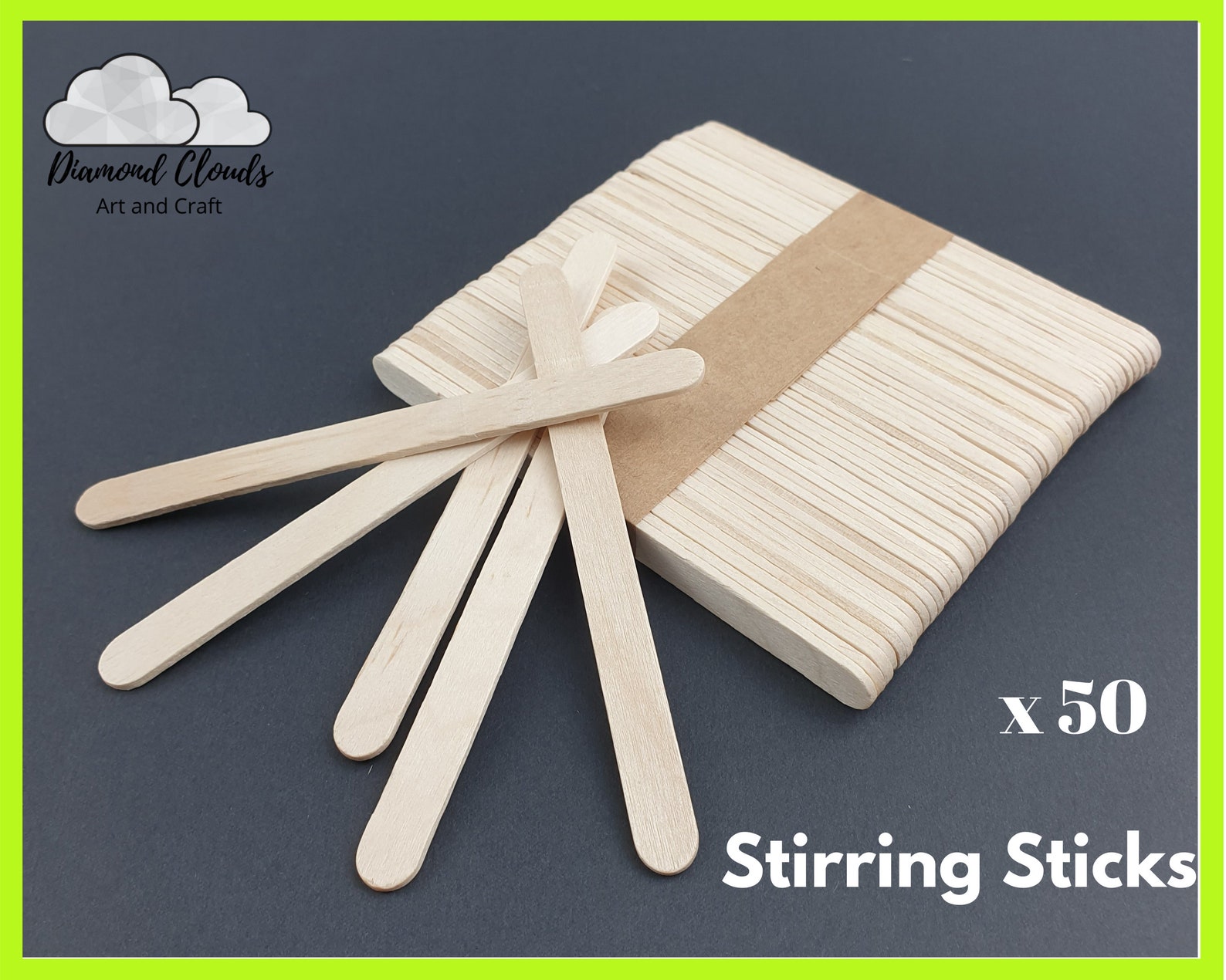 X 50 Wooden Stirring Sticks For Mixng Epoxy UV Resin Silicone Etsy