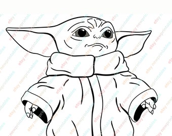 Yoda Outline Etsy