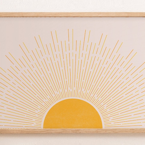 Wall Hangings Boho Sun Wall Art Sun Rays Circle Minimalist Abstract Sun