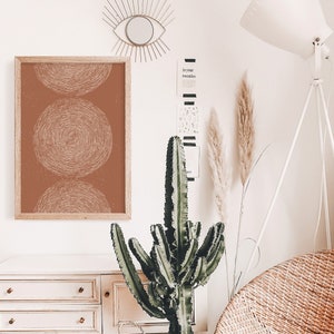 Geometric Printable Circle Wall Art Digital Print Neutral | Etsy