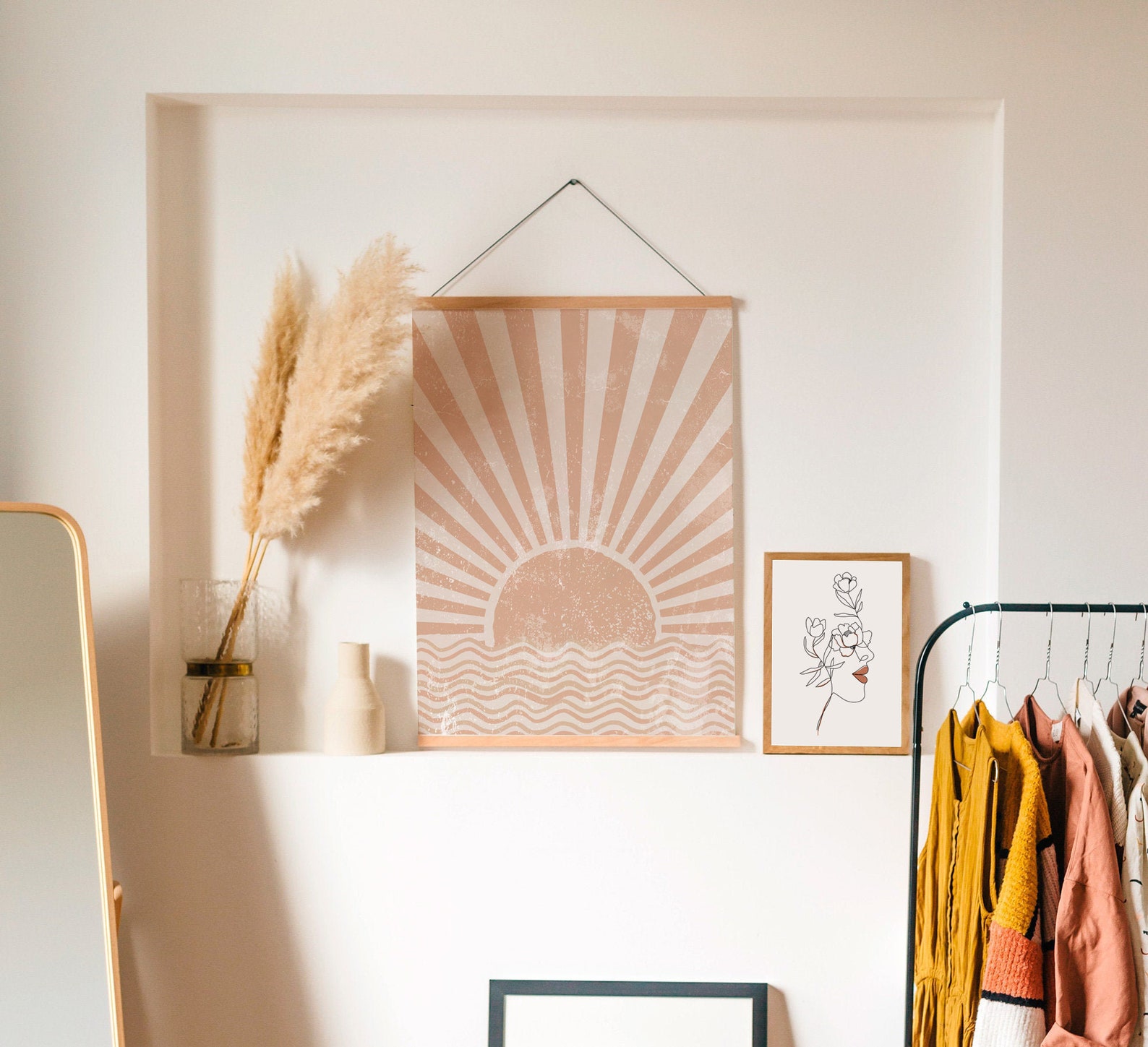 Sun Art Abstract Sun Wall Art Sunshine Print Sun Rise Art Etsy