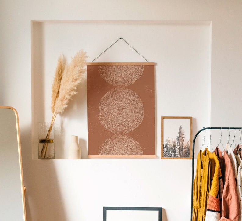 Geometric Printable Circle Wall Art Digital Print Neutral - Etsy