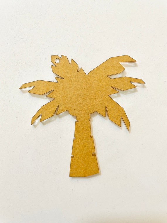 1.5 Palm Tree Acrylic Blanks for Keychains, Bag Charms, Badge Reel Blank,  Badges, Pins Cast Acrylic Use for Resin, Epoxy, Vinyl 