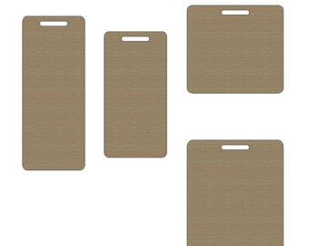 Badge Buddy Blanks - Clear Cast Acrylic, Vertical, Horizontal, Bag Tag, Square, Rectangle Acrylic Blank - For Sublimation, Resin, Vinyl...