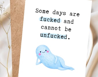 Funny Encouragement Card, Thinking of you card,  Motivational, Supportive Card