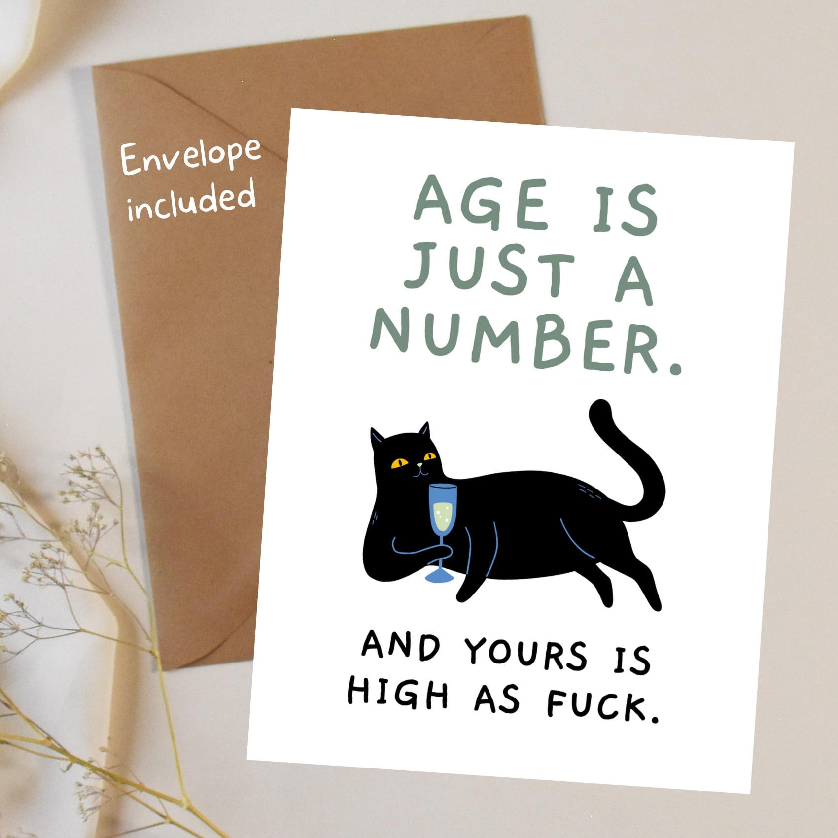 Funny Birthday Card for Her for Him Sarcastic Rude Adult Humor Card ...