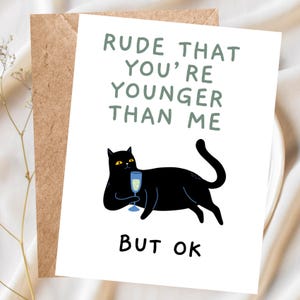 Tarjeta de cumpleaños divertida para ella para él Tarjeta de humor sarcástico grosero para adultos Tarjeta de felicitación sarcástica para amigos, compañeros de trabajo, hombres, mujeres Regalo de cumpleaños para ella