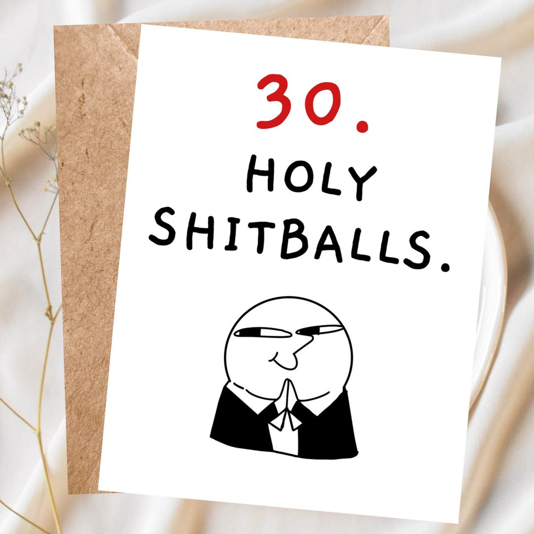 Rude 30th Birthday Card, Funny Sarcastic Thirty Card, Snarky Adult ...