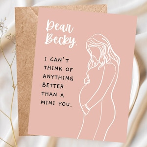 Tarjeta personalizada para el Día de la Madre, regalo personalizado para el Día de la Madre, retrato personalizado, dibujo a partir de una foto, regalo para mamá, tarjeta personalizada.
