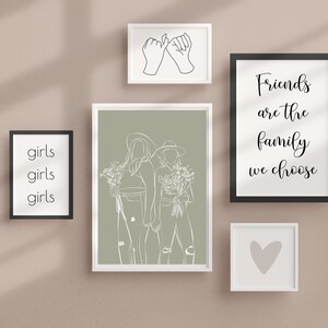 Best Friend Gift Personalized, Best Friend Birthday Gifts For Her, Custom Portrait, Friendship Gift, Best Friend Gift For Women Mothers Day image 10