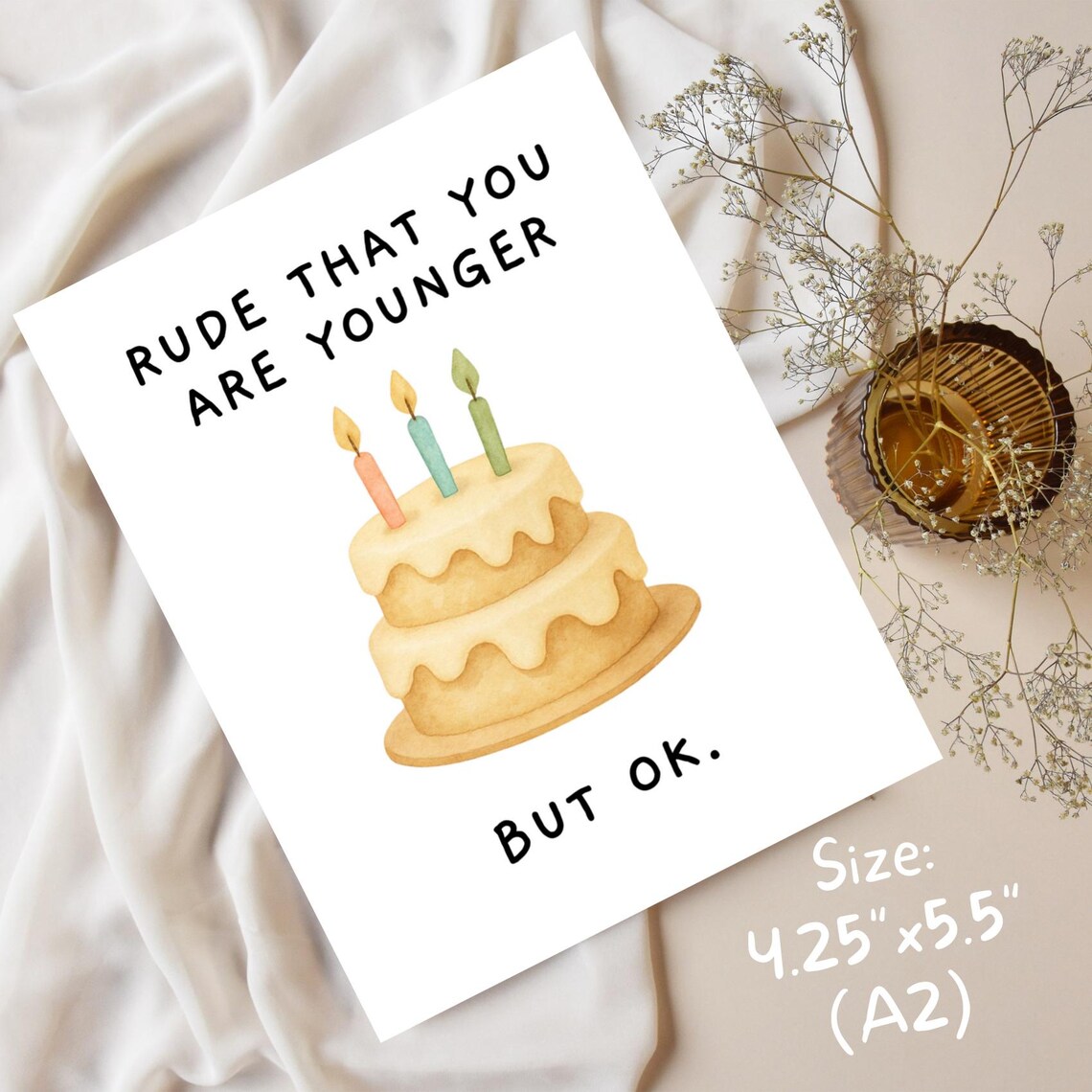 Funny Birthday Card for Her for Him Sarcastic Rude Adult Humor Card ...