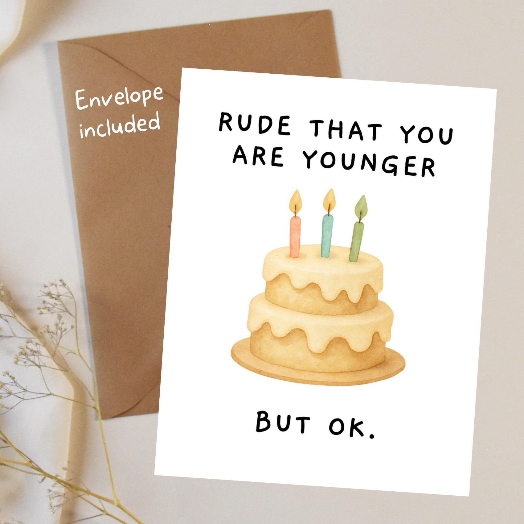 Funny Birthday Card for Her for Him Sarcastic Rude Adult Humor Card ...