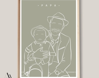 Father's Day gift, Personalized Gift, Father Gift, Personalized Gift For Dad, Birthday Gift For Dad, Photo Gift, Papa Gift Christmas