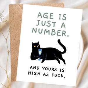 Carte d'anniversaire drôle pour elle pour lui Carte d'humour adulte grossier sarcastique Carte de voeux sarcastique pour ami, collègue, homme, femme Cadeau d'anniversaire pour elle