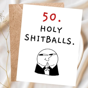 Carte des 50 ans Carte d'anniversaire drôle Carte d'anniversaire des 50 ans Snarky Carte d'anniversaire des 50 jalons, Cadeau des 50 ans pour homme grossier Blague des 50 ans