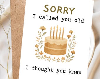 Tarjeta de cumpleaños divertida para un amigo, tarjeta de cumpleaños grosera para él o ella, tarjeta de humor inapropiado para adultos, tarjeta de felicitación sarcástica