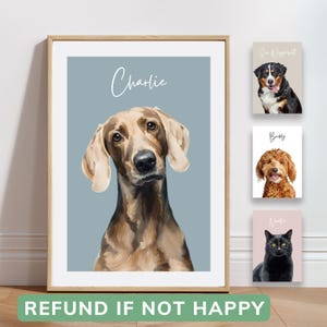 Pet Portrait, Pet Painting, Custom Dog Portrait, Pet Memorial Gift, Cat Portrait from Photo, Pet Loss, Dog Mom Gift, Mother’s Day Gift, Dog