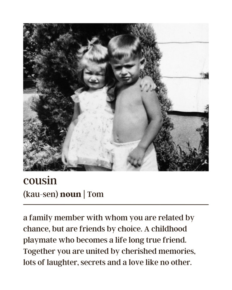 Cousin Gift Personalized, Cousin Gift, Gifts For Cousin, Cousin Birthday Gifts For Her, Photo Gift Cousin, Cousin best friend image 2
