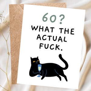 Carte du 60e anniversaire Carte d'anniversaire amusante 60e Carte d'anniversaire sournoise Carte d'anniversaire de 60 ans, Cadeau de 60e anniversaire pour homme Blague du Jeu de mots grossier 60e