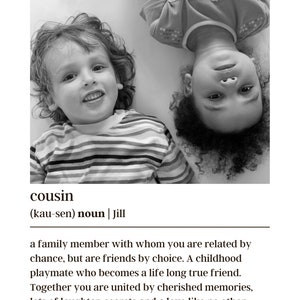 Cousin Gift Personalized, Cousin Gift, Gifts For Cousin, Cousin Birthday Gifts For Her, Photo Gift Cousin, Cousin best friend image 3