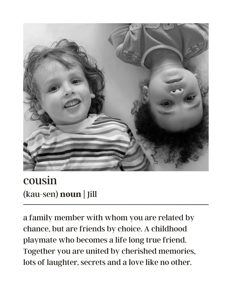 Cousin Gift Personalized, Cousin Gift, Gifts For Cousin, Cousin Birthday Gifts For Her, Photo Gift Cousin, Cousin best friend image 3