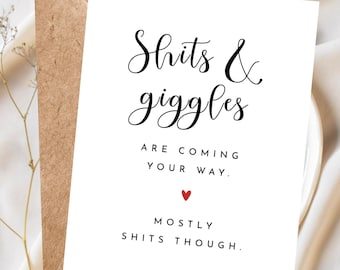 Shits & Giggles New Baby Card, Funny New Baby Card, Humorous New Mum Card, Baby Shower Card, Funny New Parent Card
