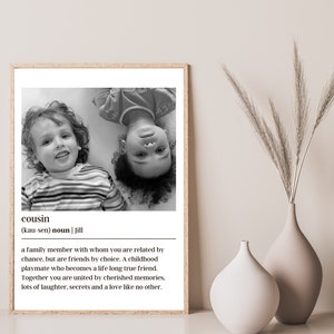 Cousin Gift Personalized, Cousin Gift, Gifts For Cousin, Cousin Birthday Gifts For Her, Photo Gift Cousin, Cousin best friend