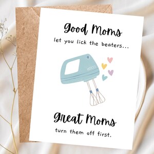 Funny 'Lick the Beaters' Mother's Day Card