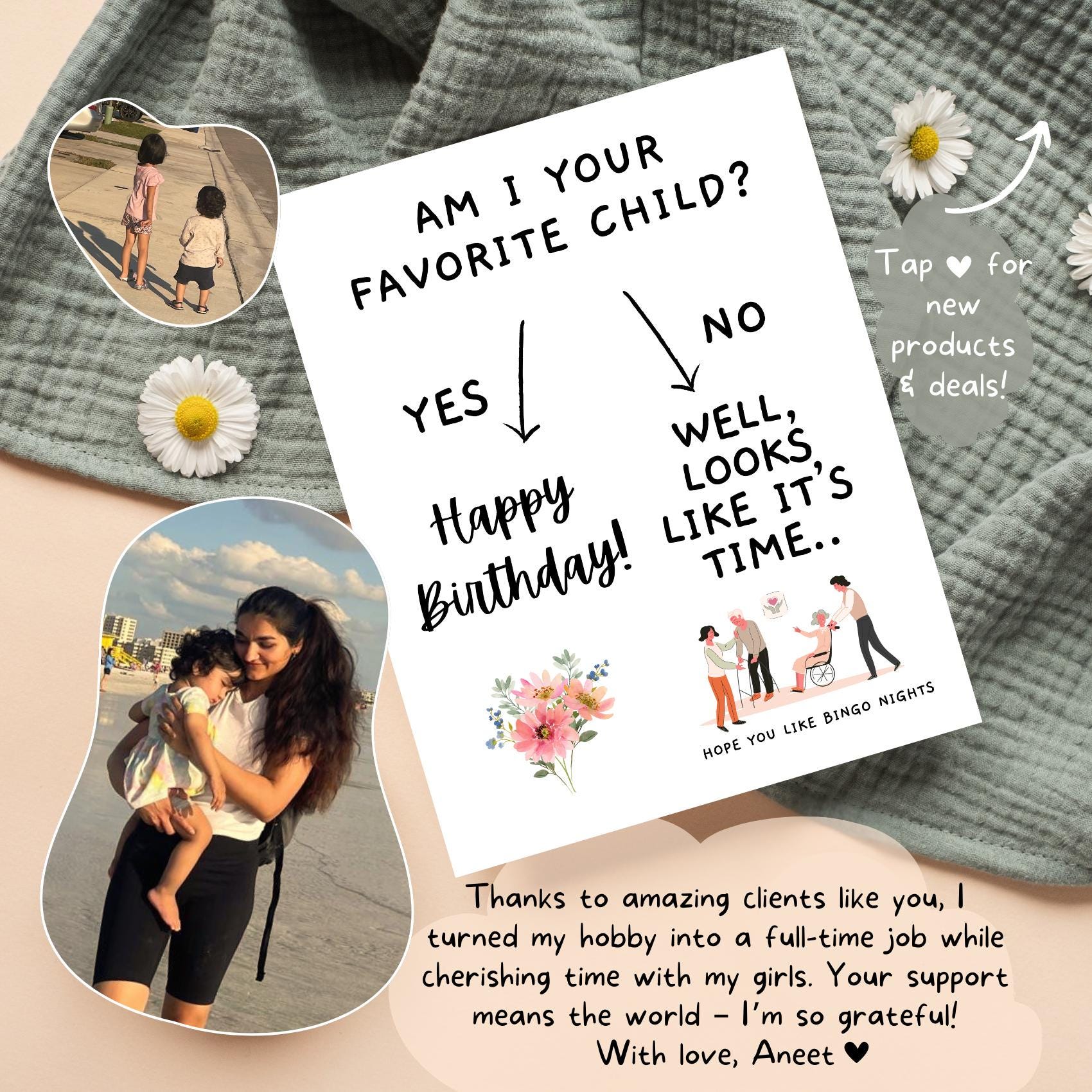 Am I Your Favorite Child?, Funny Mom Birthday Day Card for Mom, Nursing ...