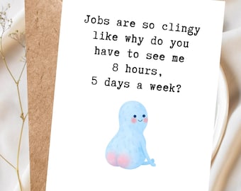 Tarjeta de trabajo divertida, saludo gracioso para compañeros de trabajo, lugar de trabajo, tarjeta de humor de oficina, broma "Solo porque sí" en el trabajo.