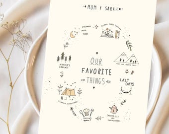 Custom Hand-Drawn Artwork, Mother's Day Gift, Personalized Art (Digital File)