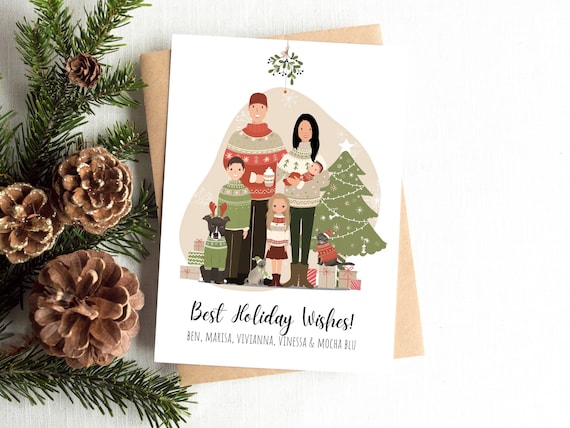 Custom Christmas Cards Family Christmas Cards Pets Christmas