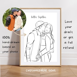 Best Friend Gift Personalized, Best Friend Birthday Gifts For Her, Custom Portrait, Friend Gift For Women, Christmas Gift, Mothers Day Gift image 3