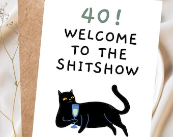 40th Birthday Card Funny Birthday Card 40th Snarky Birthday Card 40 Milestone Birthday Card, 40th Birthday Gift for Men Rude 40th Joke Pun