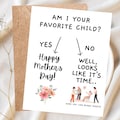 Am I Your Favorite Child?, Funny Mother's Day Card, Nursing Home Humor, Sibling Rivalry Card for Mom, Handmade